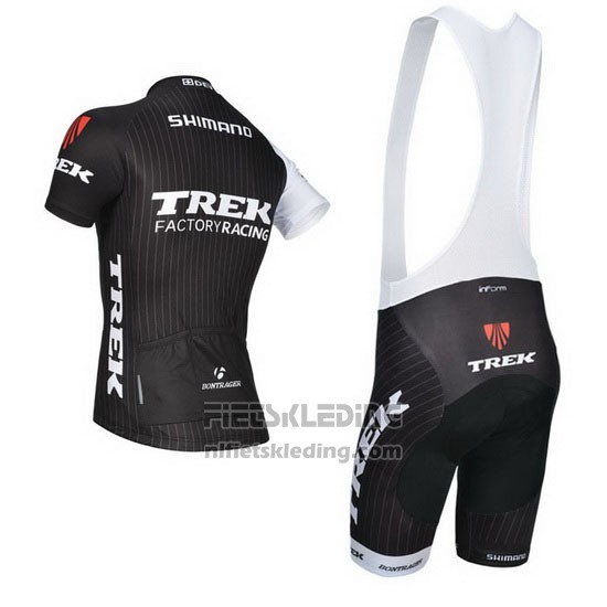 2014 Fietskleding Trek Factory Racing Zwart en Wit Korte Mouwen en Koersbroek